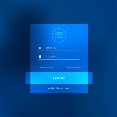 Giriş arayüzü şablonu sayfa tasarımı