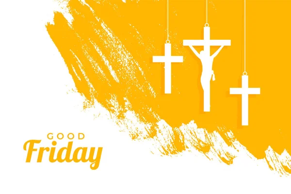Holy Good Friday Event Background Hanging Crosses — Stock Vector