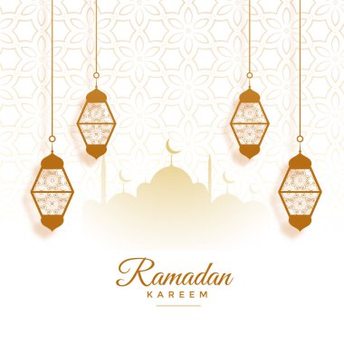 Bayram Mübarek Ramazan Kareem Festivali Kartı Tasarımı