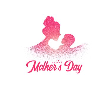 Mutlu anneler günü aşk kartı tasarımı