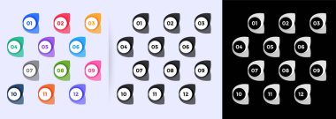 1 'den 12' ye kadar olan sayılar.