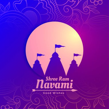 Shree ram navami tapınağı selamlama tasarımı
