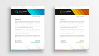 İki kişilik şık iş antetli şablonlar