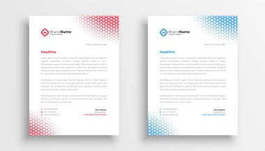 soyut yarım ton tarzı antetli şablon tasarımı