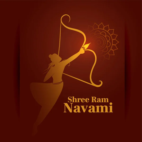 Ram Navami Greeting Card Bow Arrow — Stock Vector
