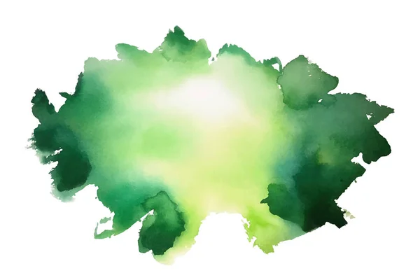 Abstrait Vert Aquarelle Tache Texture Fond — Image vectorielle