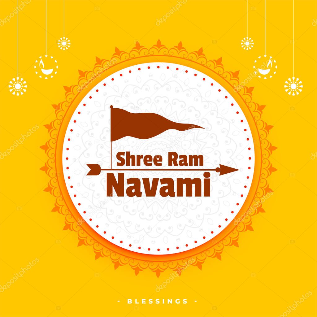 shree ram navami wishes card greeting