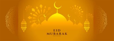 Güzel bayram mübarek İslami festival afişi