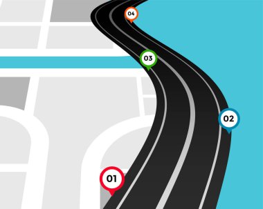 konum işaretli yol bilgi şablonu