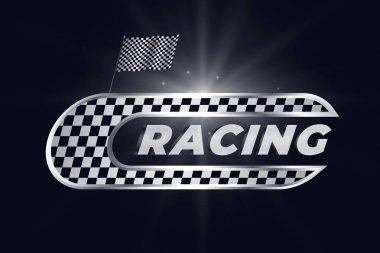 Damalı bayrak ile yarış arkaplanı