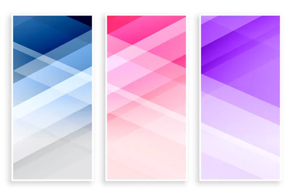 Elegante Negocio Banners Conjunto Plantilla — Vector de stock