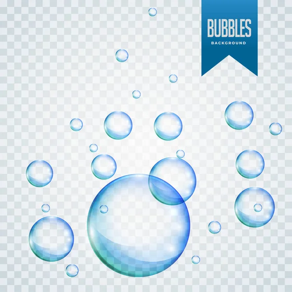 Плавающее Мыло Пузырьки Воды Фон — стоковый вектор