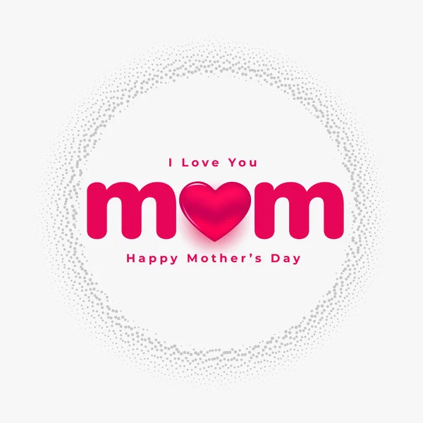 Amo Você Mãe Mães Dia Belo Cartão Design —  Vetores de Stock
