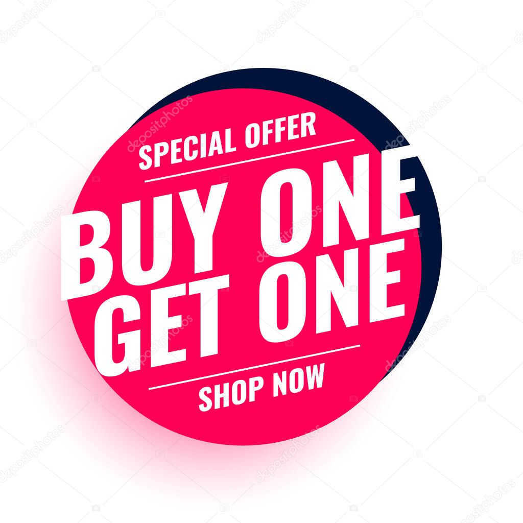 buy one get one special offer banner