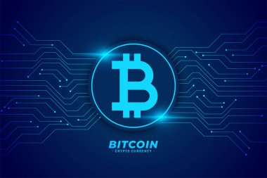 Devre çizgileri olan bitcoin teknolojisi arkaplanı