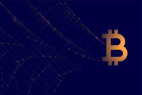 Digitaler Hintergrund Der Kryptowährung Bitcoin Technologiestil — Stockvektor