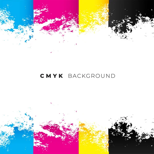 Abstract Cmyk Watercolor Background Design — Stock Vector