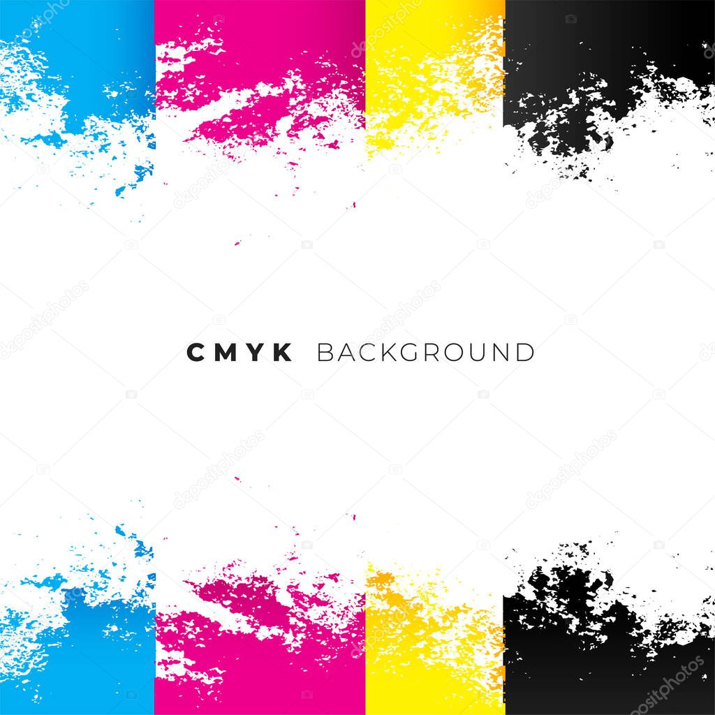 abstract cmyk watercolor background design