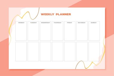 Haftalık zamanlayıcı şablonu