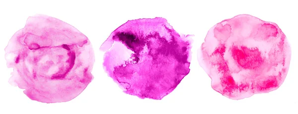 ピンクの抽象的なサークル水彩テクスチャフレームセット — ストックベクタ