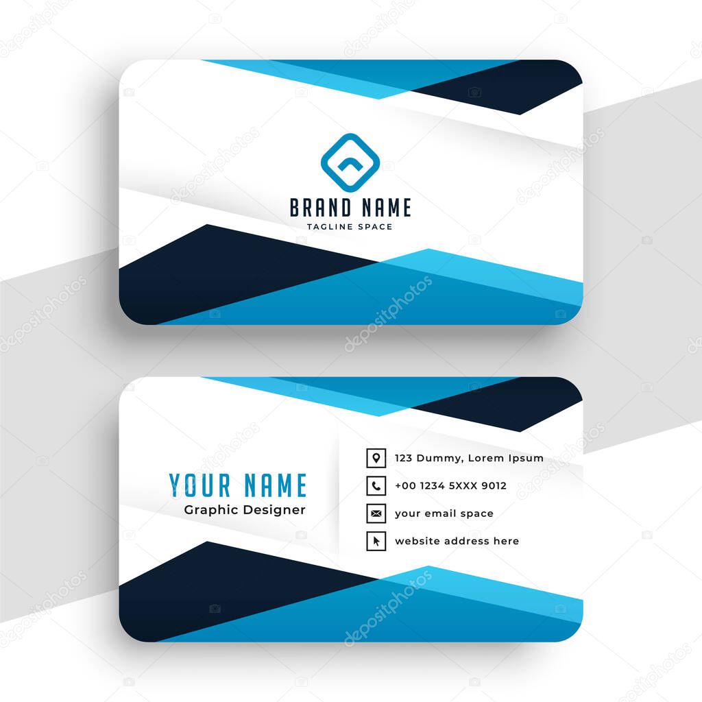 geometric professional business card design