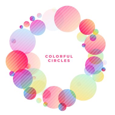 soyut renkli çember çerçeve arkaplanı