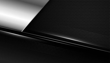 Metalik gümüş şekilli soyut siyah duvar kağıdı