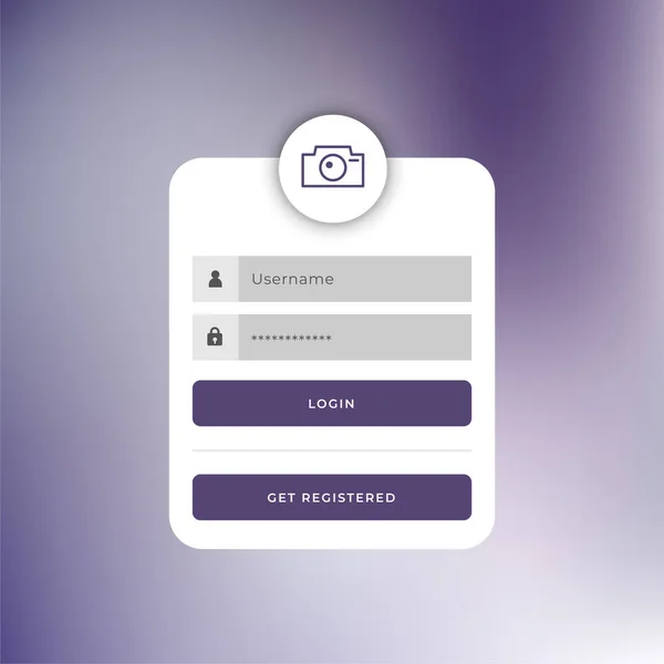 Web User Login Template Design — Stockvektor