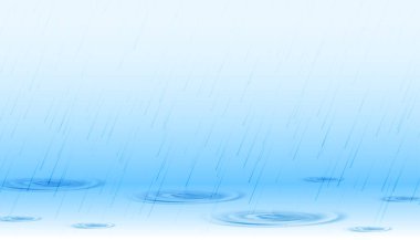 Yüzeyde dalga arkaplanlı sağanak