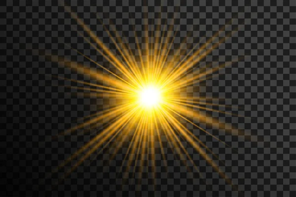 Transparent Glowing Lens Flare Background — Stock Vector