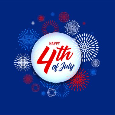 4 Temmuz Bağımsızlık Günü havai fişek arka planı