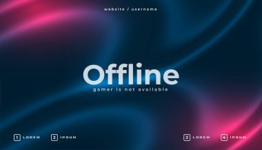 Modern şu anda çevrimdışı oyun afişi tasarımı