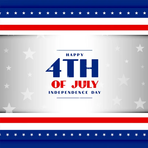 Červenec Americká Nezávislost Den Vlastenecké Pozadí — Stockový vektor