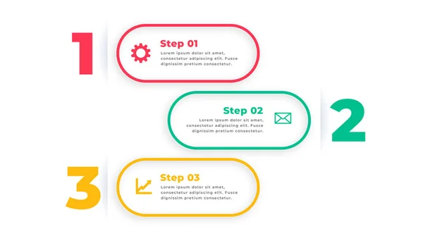 Modernes Design Der Infografik Mit Drei Optionen — Stockvektor