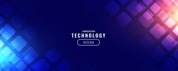 Design Digitaler Banner Mit Blauer Technologie — Stockvektor