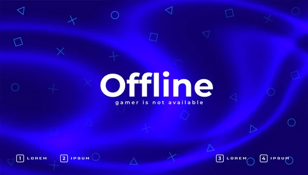 Blue Offline Gaming Abstract Banner — Stock Vector