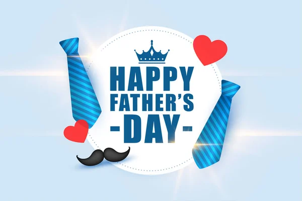 Realistic Happy Fathers Day Greeting Hearts — Stock Vector