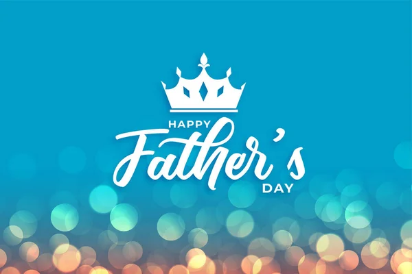 Gyönyörű Boldog Apák Nap Bokeh Háttér — Stock Vector