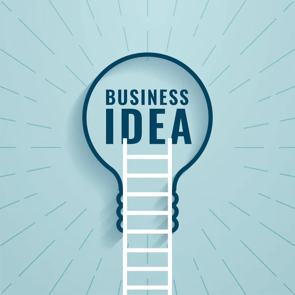 Geschäftsidee Konzept Mit Leiter Und Glühbirne — Stockvektor