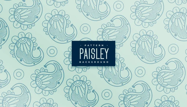Vintage Klasyczny Indyjski Wzór Paisley Tło — Wektor stockowy