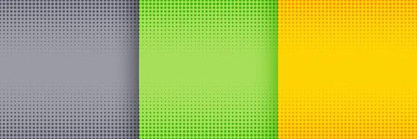 Гарний Напівтоновий Фон Встановлений Сірих Зелених Жовтих Кольорах — стоковий вектор
