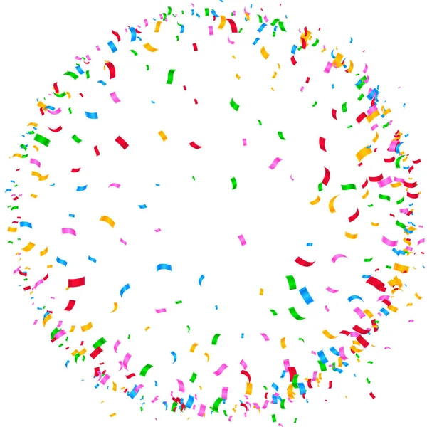 Fundo Quadro Explosão Circular Confete Colorido — Vetor de Stock