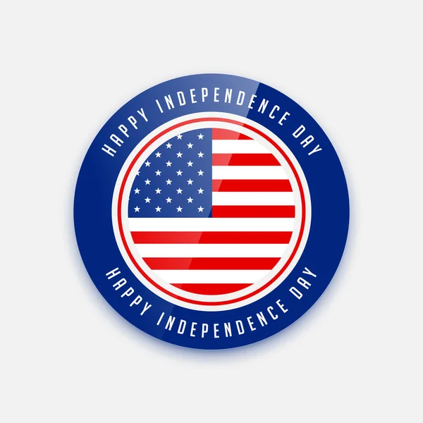 4Th July Independence Day Badge Design — Stock Vector