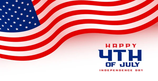 Juli Amerikaanse Onafhankelijkheid Dag Vlag Banner — Stockvector
