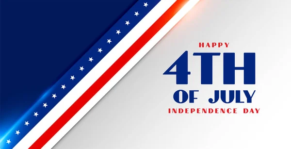 Juli Amerikaanse Onafhankelijkheid Dag Vlag Stijl Banner — Stockvector
