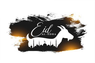 Bakrid arka planı keçi ve cami tasarımı ile selamlıyor