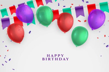 Mutlu yıllar. Gerçekçi balonlarla geçmiş dilekleri.