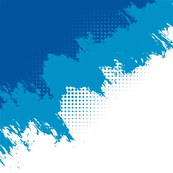 抽象的なブルー グランジの背景とハーフトーン効果 — ストックベクタ