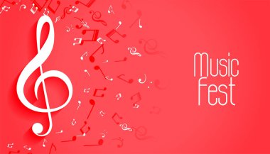 müzik festivali arka planında ses notaları