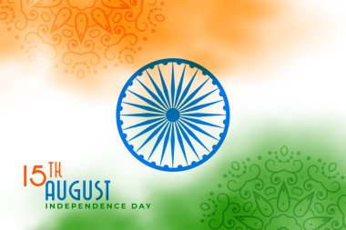 Hindistan 'ın bağımsızlık günü suluboya bayrak tasarımı